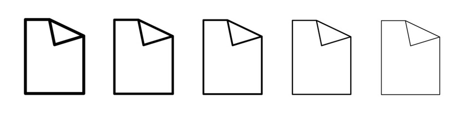 Folded Paper Icon Flat design on isolated background