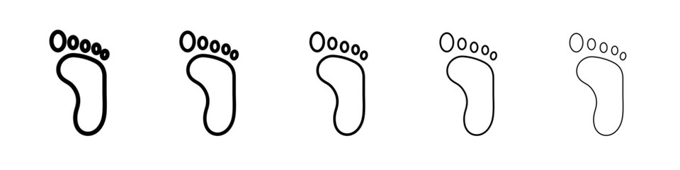 Footprints icon Flat design on isolated background