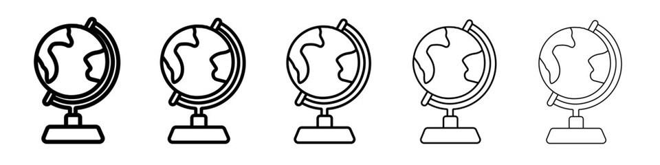 globe icon Flat design on isolated background