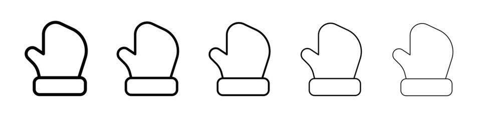 glove icon Flat design on isolated background