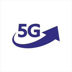 5G, 5G Network Speed icon, 5G vector, 5G icon vector, 5G logo, 5G symbol, 5G sign, 5G icon design. 5G Network icon vector illustration.