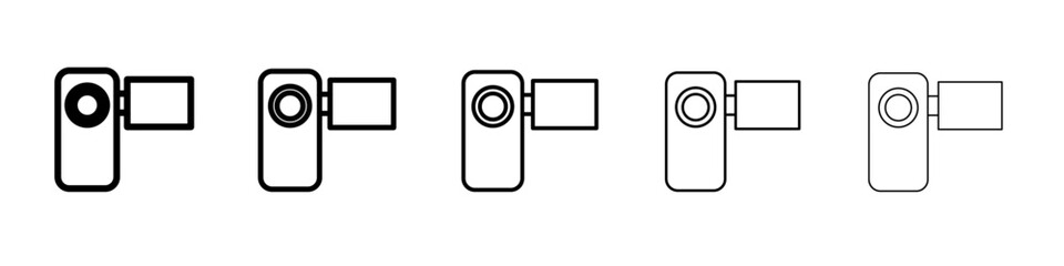 Handy Cam Icon Flat design on isolated background