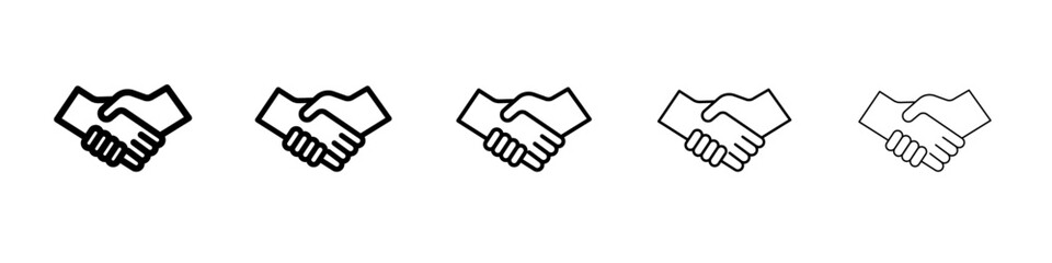 handshake icon Flat design on isolated background