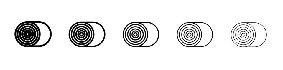 Hay bale icon Flat design on isolated background