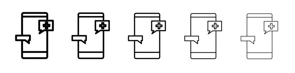 Healthcare Chat icon Flat design on isolated background