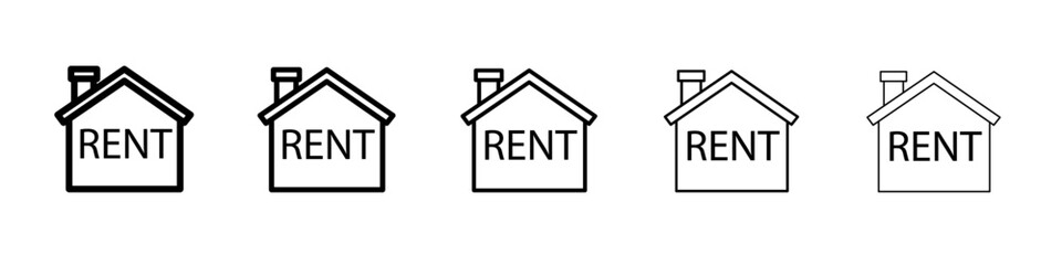 House rent icon Flat design on isolated background