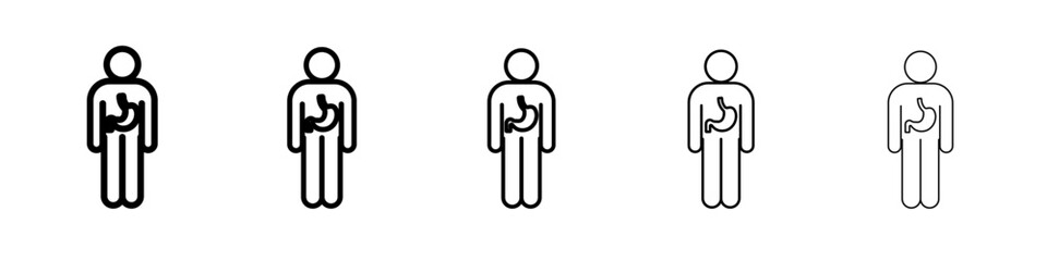 human body anatomy icon Flat design on isolated background