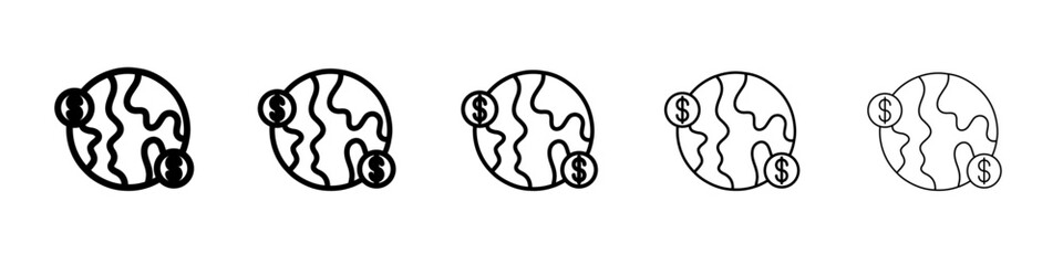 International money transfer icon Flat design on isolated background