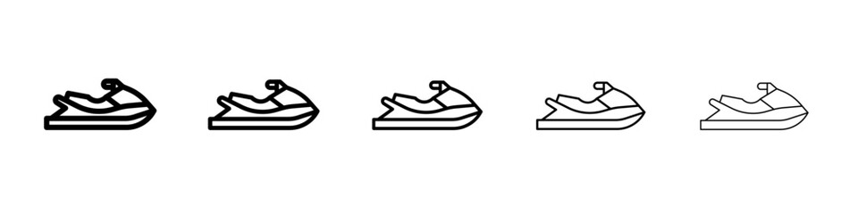 jet ski icon Flat design on isolated background