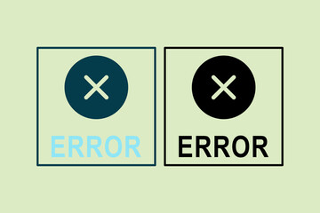 Error icon. icon related to UI elements. suitable for web site, app, user interfaces,element, printable etc. solid icon style. simple vector design editable