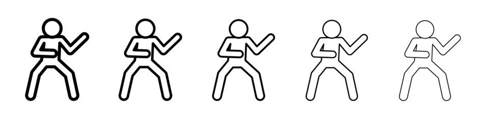 karate icon Flat design on isolated background