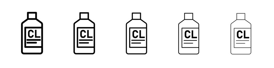 liquid Chlorine chemical icon Flat design on isolated background