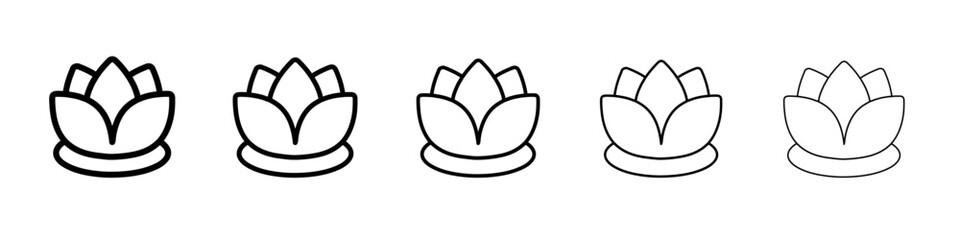 lotus icon Flat design on isolated background