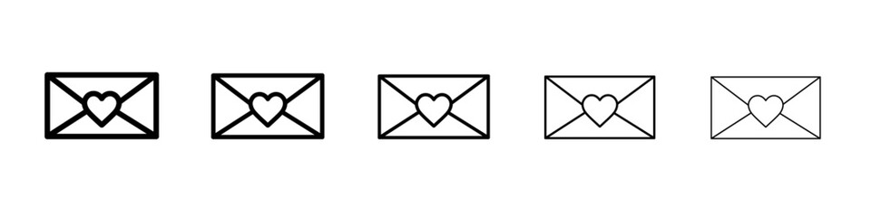 Love letter icon Flat design on isolated background
