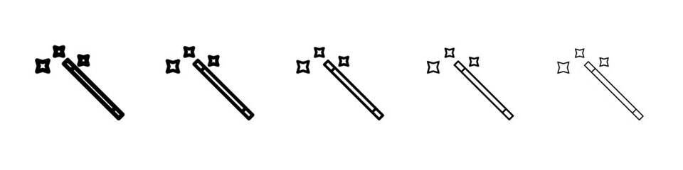 magic wand icon Flat design on isolated background