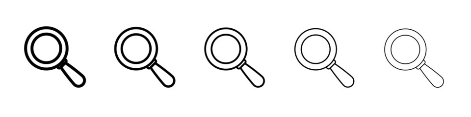 magnifying glass icon Flat design on isolated background