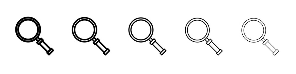 magnifying glass icon Flat design on isolated background