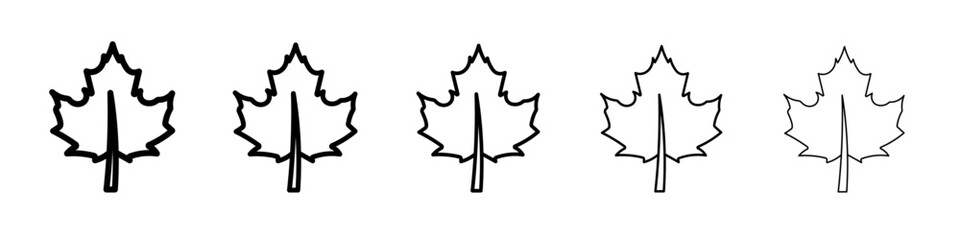 maple leaf icon Flat design on isolated background