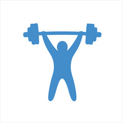 Barbell icon isolated on white background. Barbell icon simple sign. Barbell icon trendy and modern symbol for graphic and web design.
