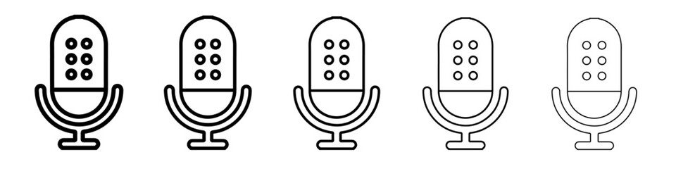 microphone icon Flat design on isolated background