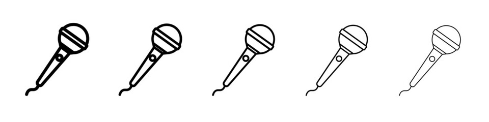 Microphone icon Flat design on isolated background