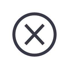 Grey close window icon template. Close menu sign vector eps10 on white background