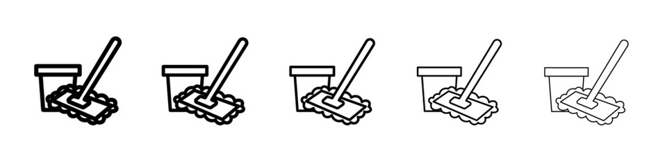 Mopping floors icon Flat design on isolated background