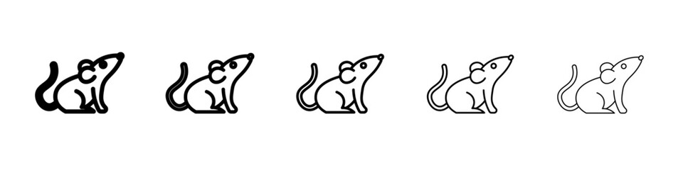 Mouse animal icon Flat design on isolated background