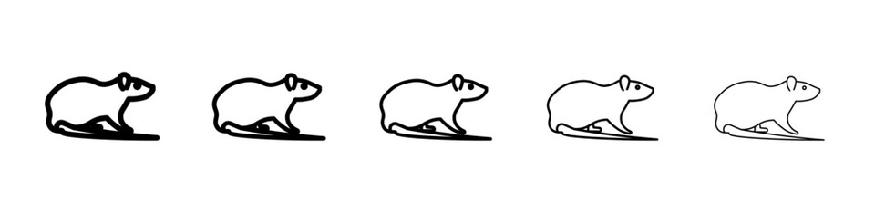 mouse animal icon Flat design on isolated background