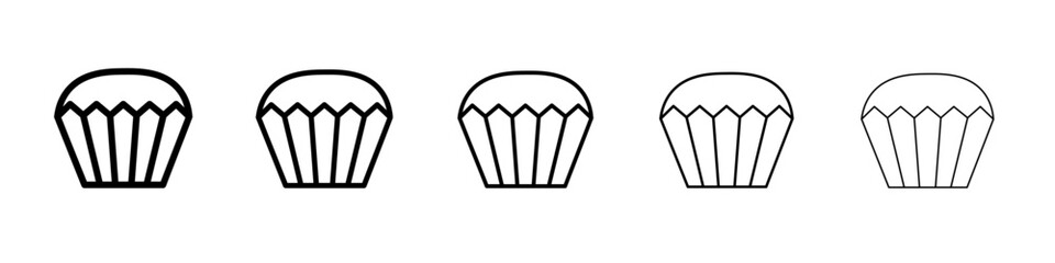 Muffin Icon Flat design on isolated background