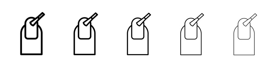 Nail care icon Flat design on isolated background