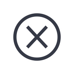 Grey close window icon template. Close menu sign vector eps10 on white background