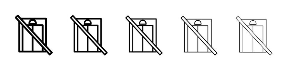 No Elevator Sign icon Flat design on isolated background