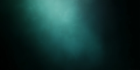 Fototapeta premium Light beam passing through deep green abstract background