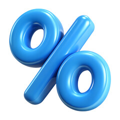 3D Glossy Blue Percentage Symbol Discount, Sale, Percentage, Rate, Offer
