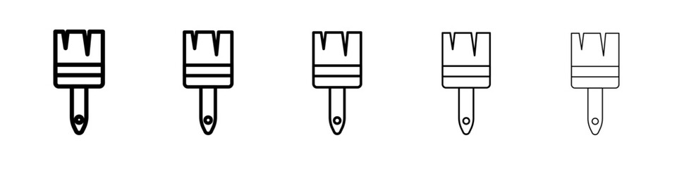 paint brush icon Flat design on isolated background