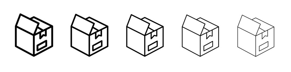 parcel icon Flat design on isolated background