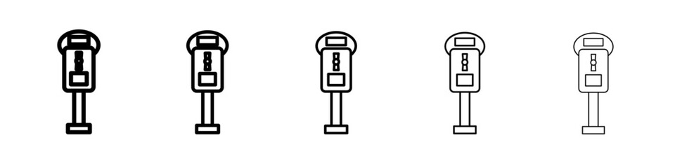 parking meter icon Flat design on isolated background