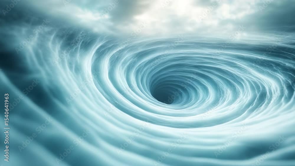 Poster whirlpool of the sky: a mesmerizing visualization of swirling waters and turbulent clouds converge, 