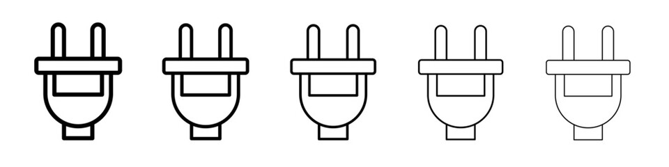 Plug icon Flat design on isolated background