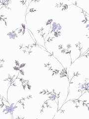 Ditsy floral seamless pattern. Small flower pattern background. Repeat pattern. Ditsy print. Ditsy style background for fashion,fabric, wrapping, decor. Flower pattern printing on surface. vector 