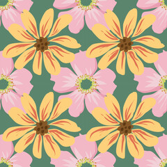 Ikat floral seamless pattern. Embroidery , print striped ornament floral. Texture textile background vector illustration ornate elegant luxury vintage retro style. Hand drawn botanical.