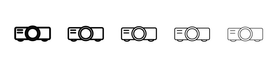 projector icon Flat design on isolated background