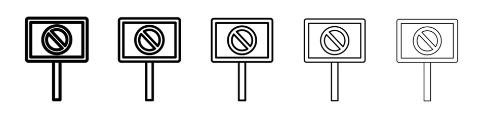 Protest banner in hand icon Flat design on isolated background
