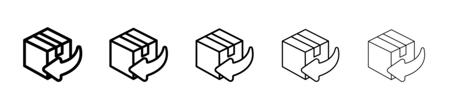 product return Box icon Flat design on isolated background