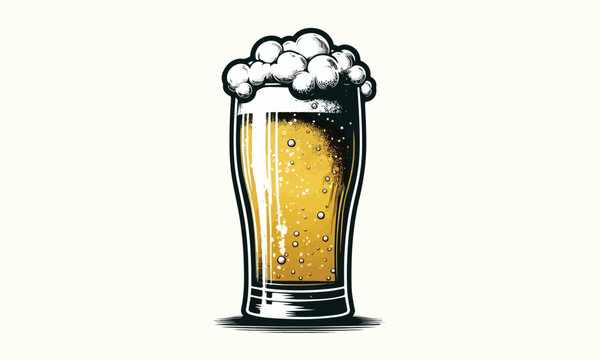 beer mug, free drink, watercolor mugs of beer