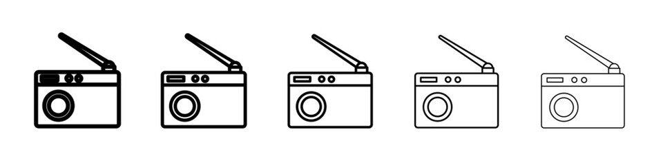 radio icon Flat design on isolated background