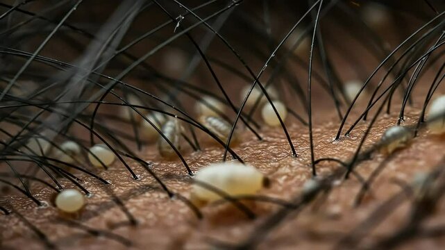 there are lice in the hair