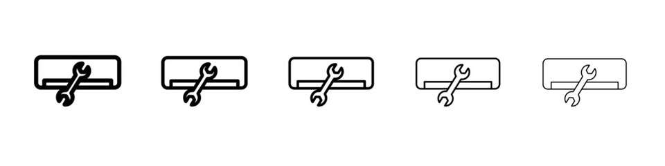 Repair air conditioner icon Flat design on isolated background