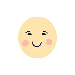 Happy Face Emoji:  Smiling Cartoon Illustration